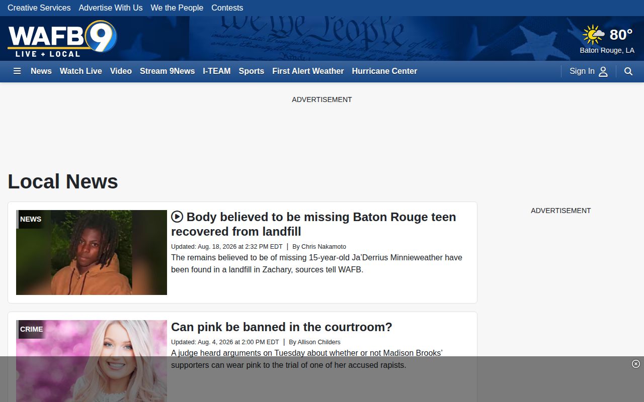 WAFB local crime news serving Ascension Parish arrest records